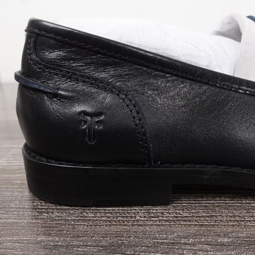 New! Frye Shoes‎ Womens Size 6 Black Frances Loafer Leopard Haircalf Flats - Picture 3 of 9